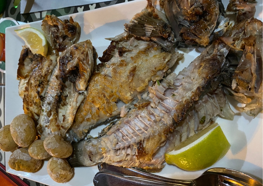 Pescado fresco para dos personas